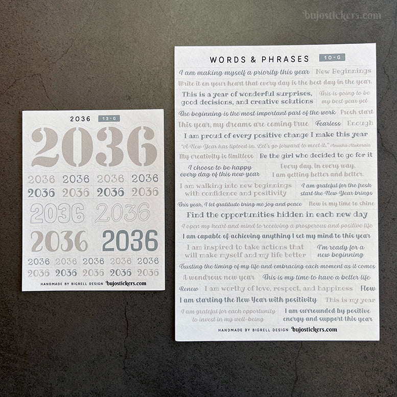 Year stickers 13 • Select Year and Colour