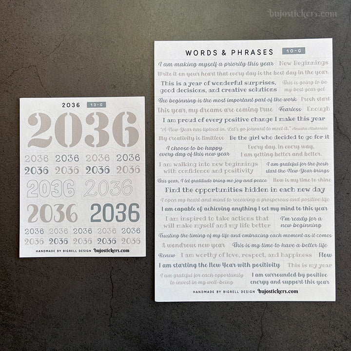 Words & phrases 10 • Motivational stickers for the new year!