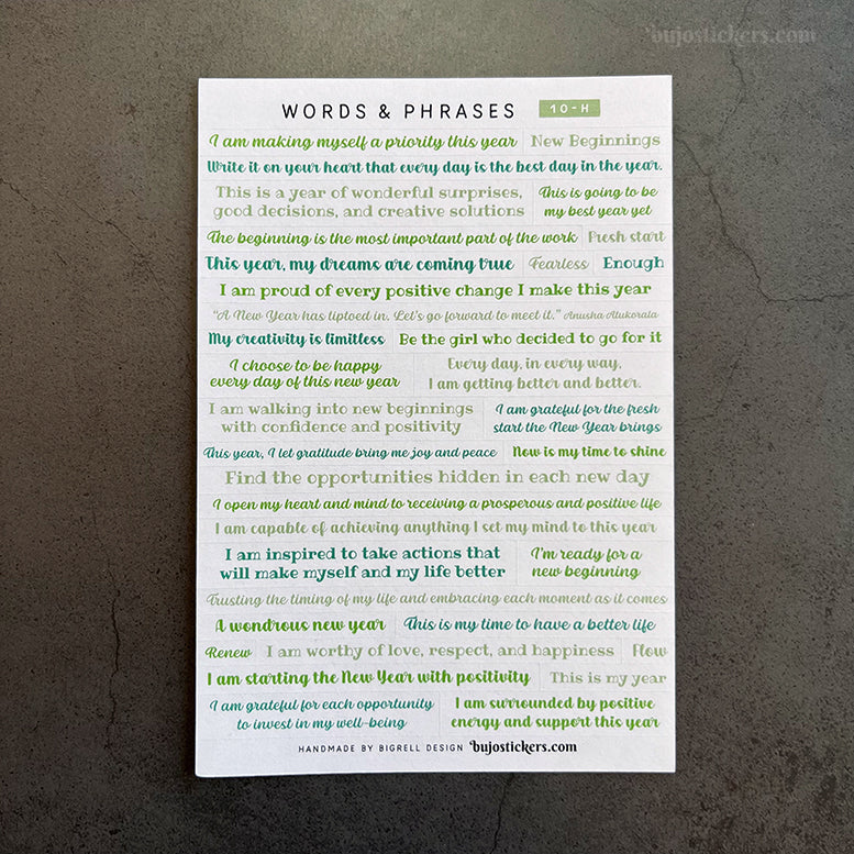 Words & phrases 10 • Motivational stickers for the new year!