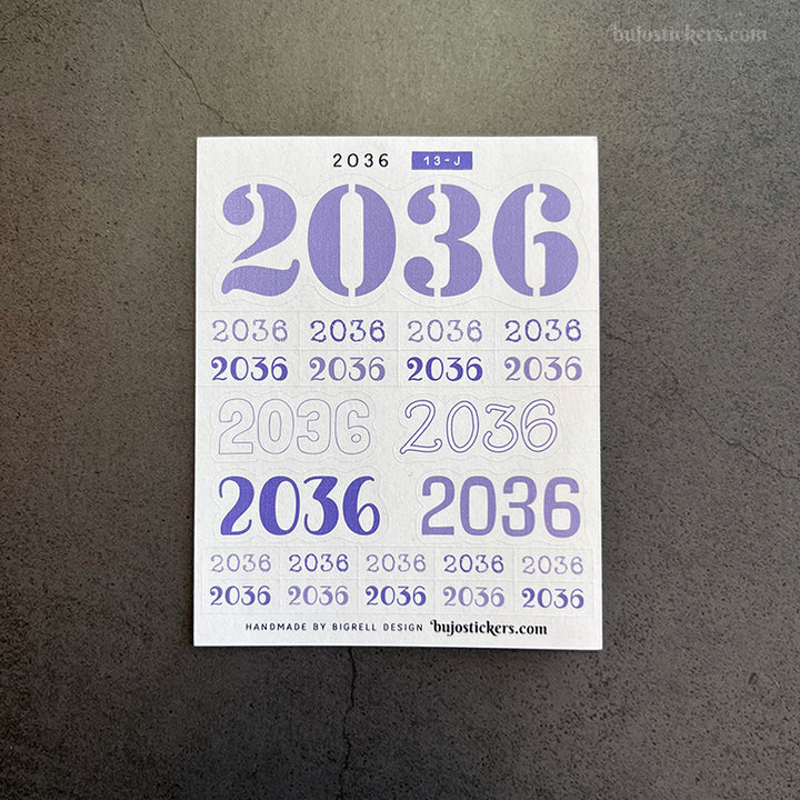 Year stickers 13 • Select Year and Colour