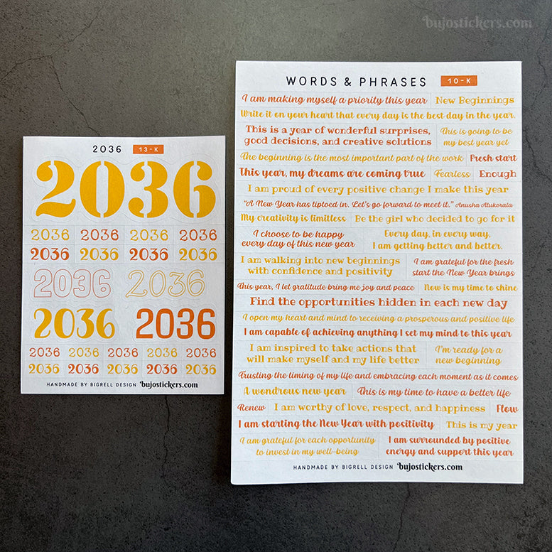 Year stickers 13 • Select Year and Colour