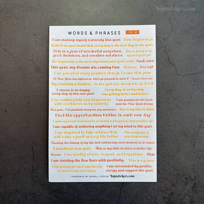 Words & phrases 10 • Motivational stickers for the new year!