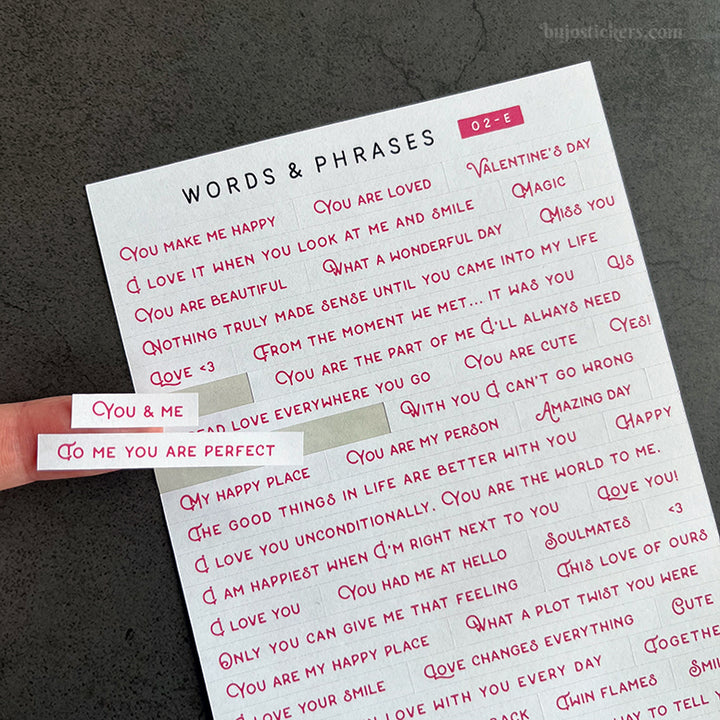 Words & phrases 02 • Love, romance & Valentine's day