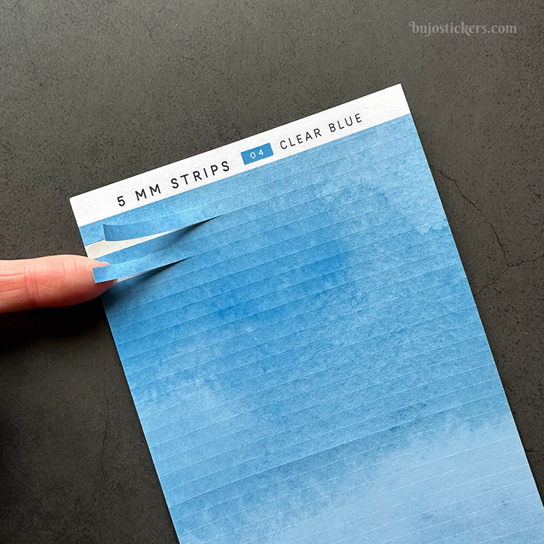 5 mm Strips 04 • Clear blue