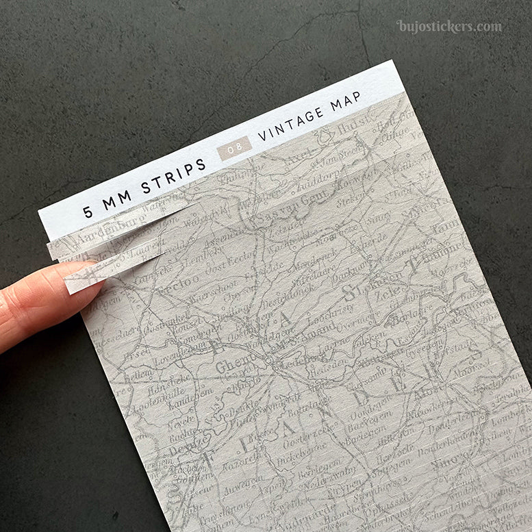 5 mm Strips 08 • Vintage map