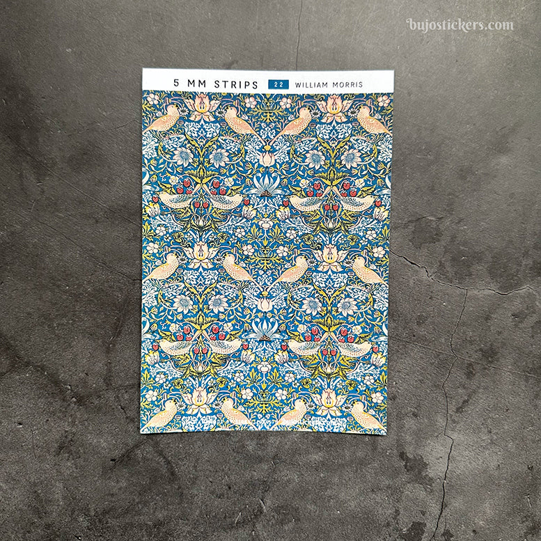 5 mm Strips 22 • Birds and flowers • William Morris