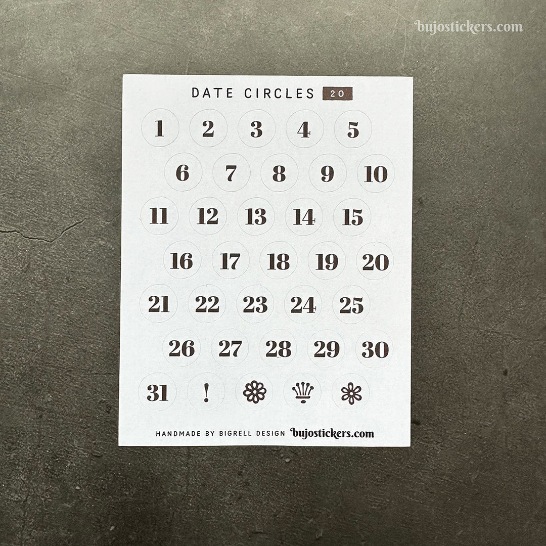 Date Circles 20