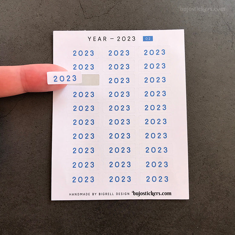 Year stickers • Select Year and Colour (01-06)