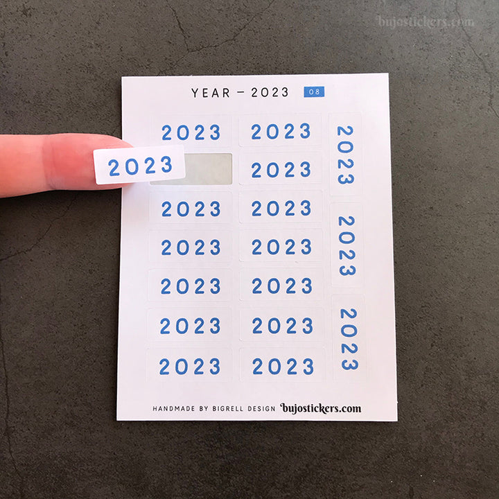 Year stickers • Select year and colour (07-12)