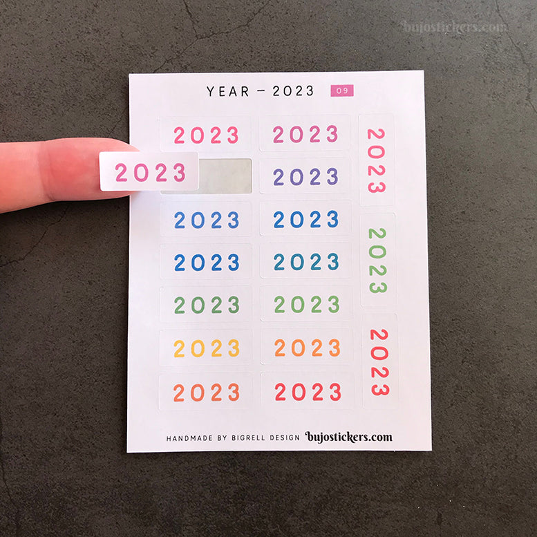 Year stickers • Select year and colour (07-12)