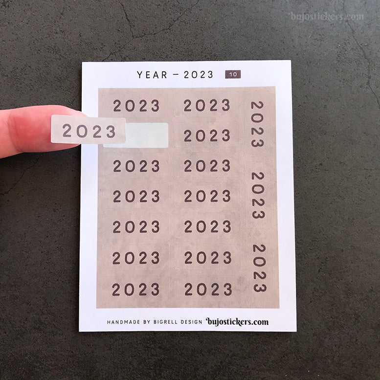 Year stickers • Select year and colour (07-12)