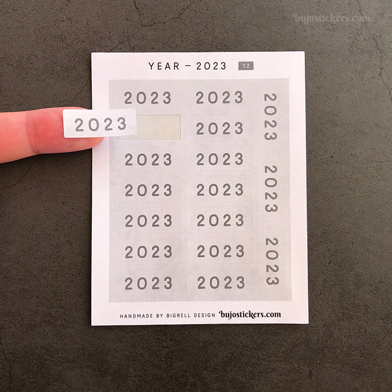 Year stickers • Select year and colour (07-12)