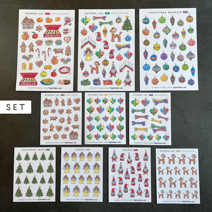 Christmas SET • 10 sheets • Svensk jul