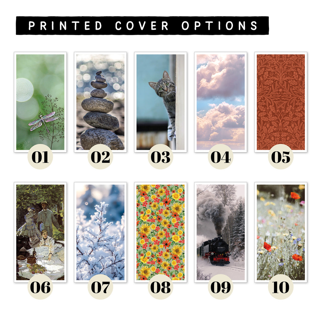 Monthly calendar in regular size • Traveler's notebook • 12 months • 8 languages • A01