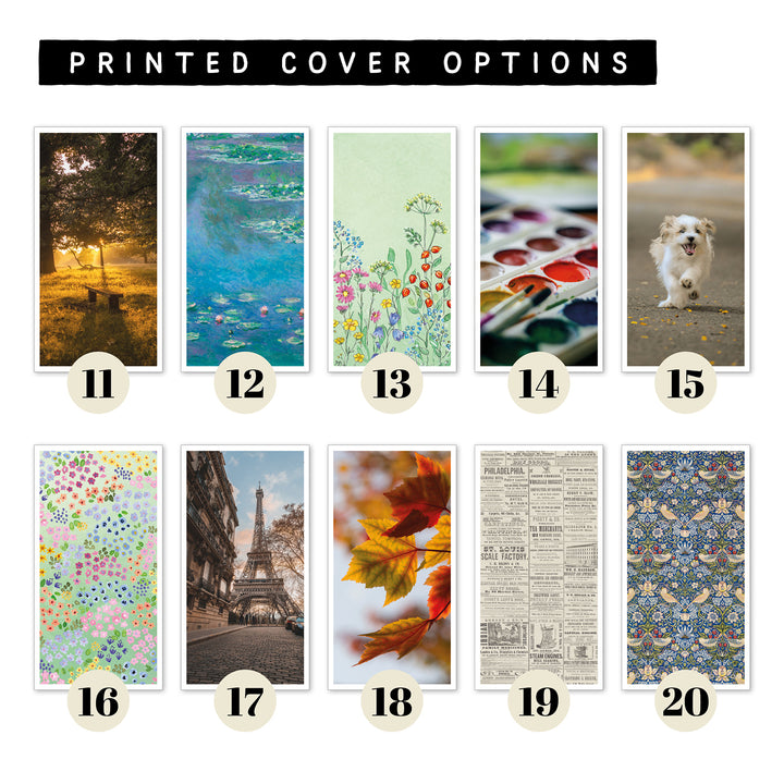 Monthly calendar in regular size • Traveler's notebook • 12 months • 8 languages • A01