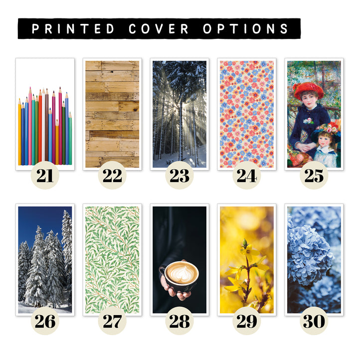 Monthly calendar in regular size • Traveler's notebook • 12 months • 8 languages • A01