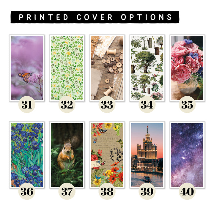 Monthly calendar in regular size • Traveler's notebook • 12 months • 8 languages • A01