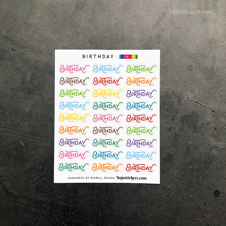 Birthday 70 • Heading stickers • 14 colour options