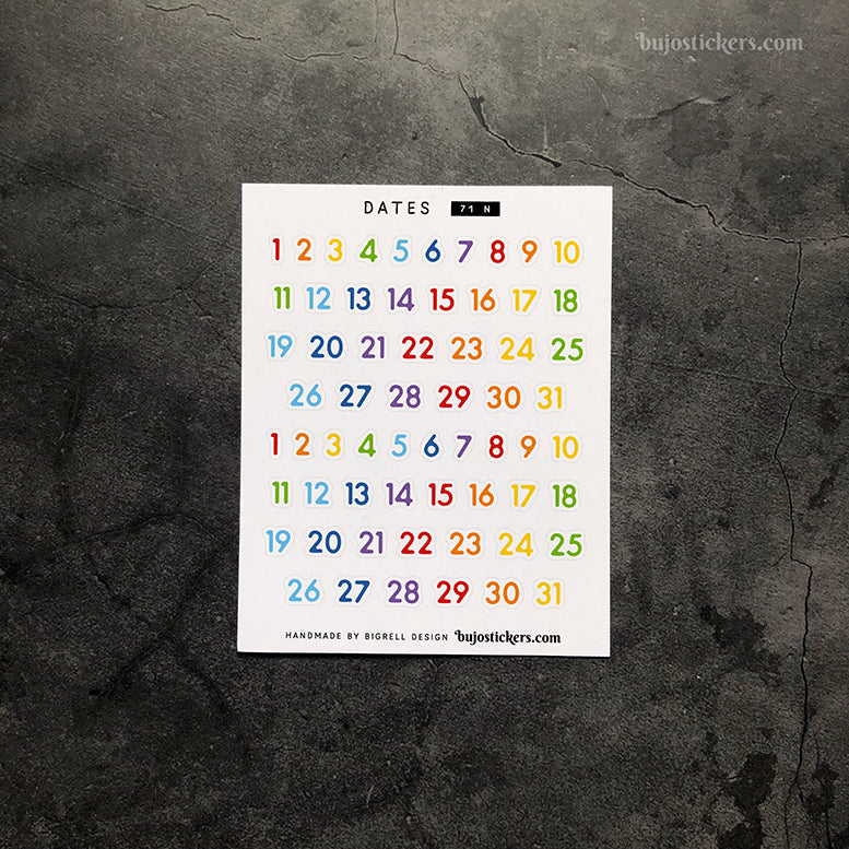 Dates 71 • 14 colour options