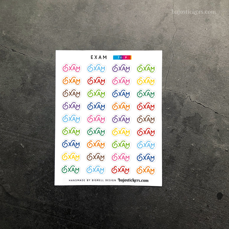 Exam 70 • Heading stickers • 14 colour options