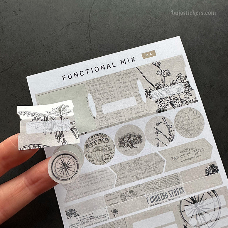 Newspaper Sticker Design Sticker SET vintage newspaper ads and ephemera. Functional & decorative ...