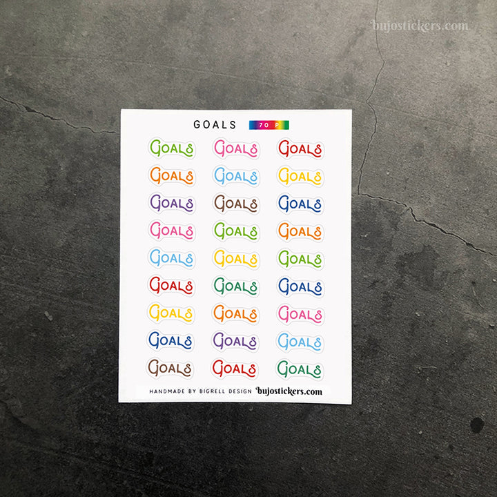Goals 70 • Heading stickers • 14 colour options