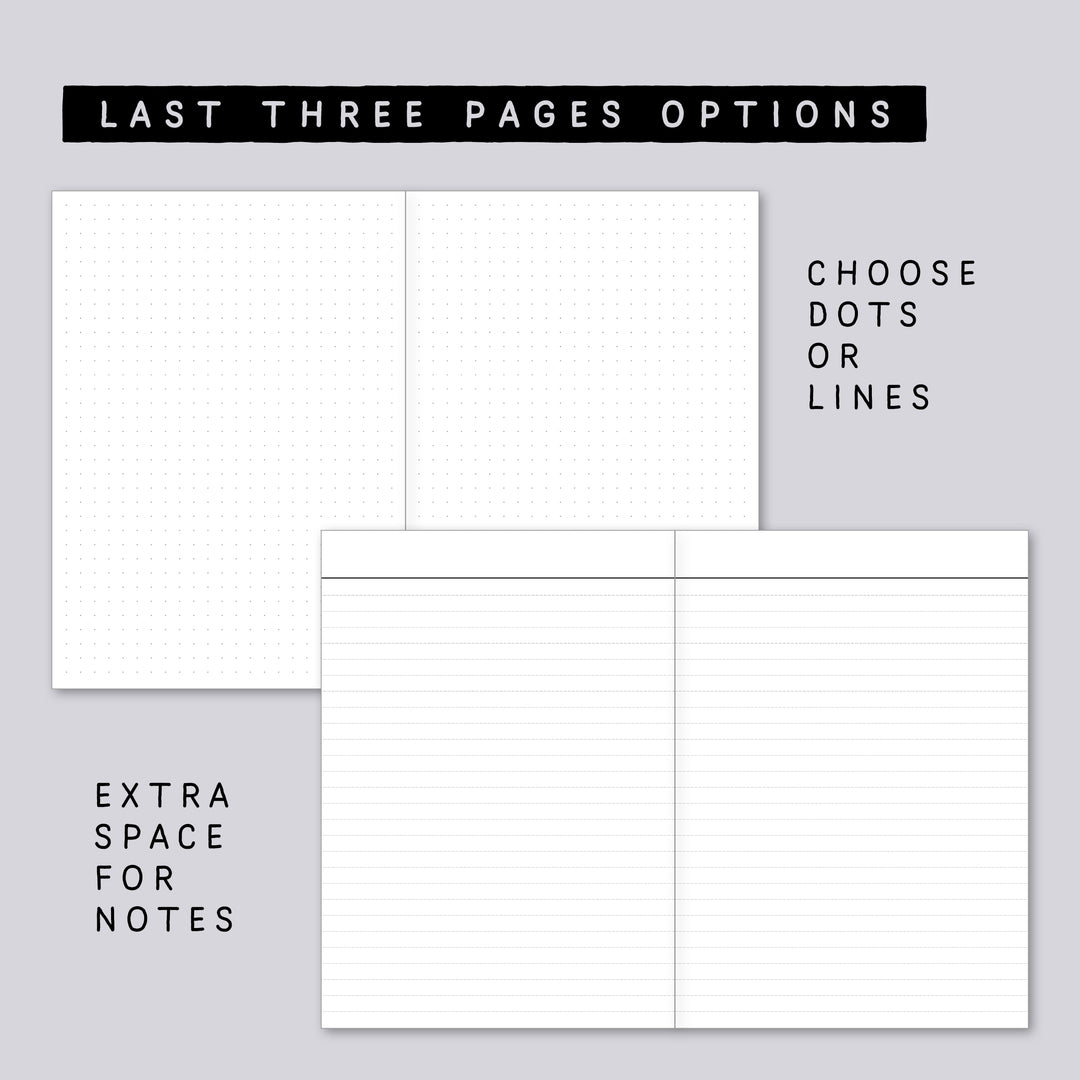 Monthly calendar in B6 size • Traveler's notebook • 12 months • 8 languages • A01