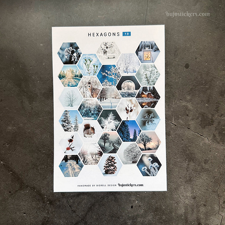 Winter stickers SET of 4