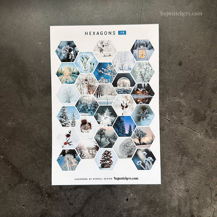 Winter stickers SET of 4