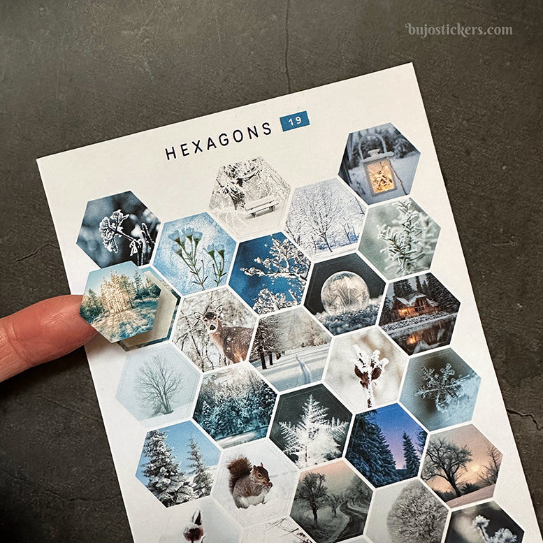 Winter stickers SET of 4