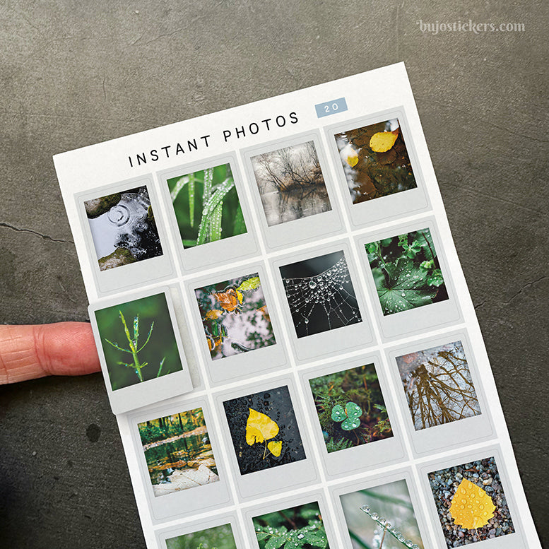 Instant Photos 20 • Rain in nature – bujostickers