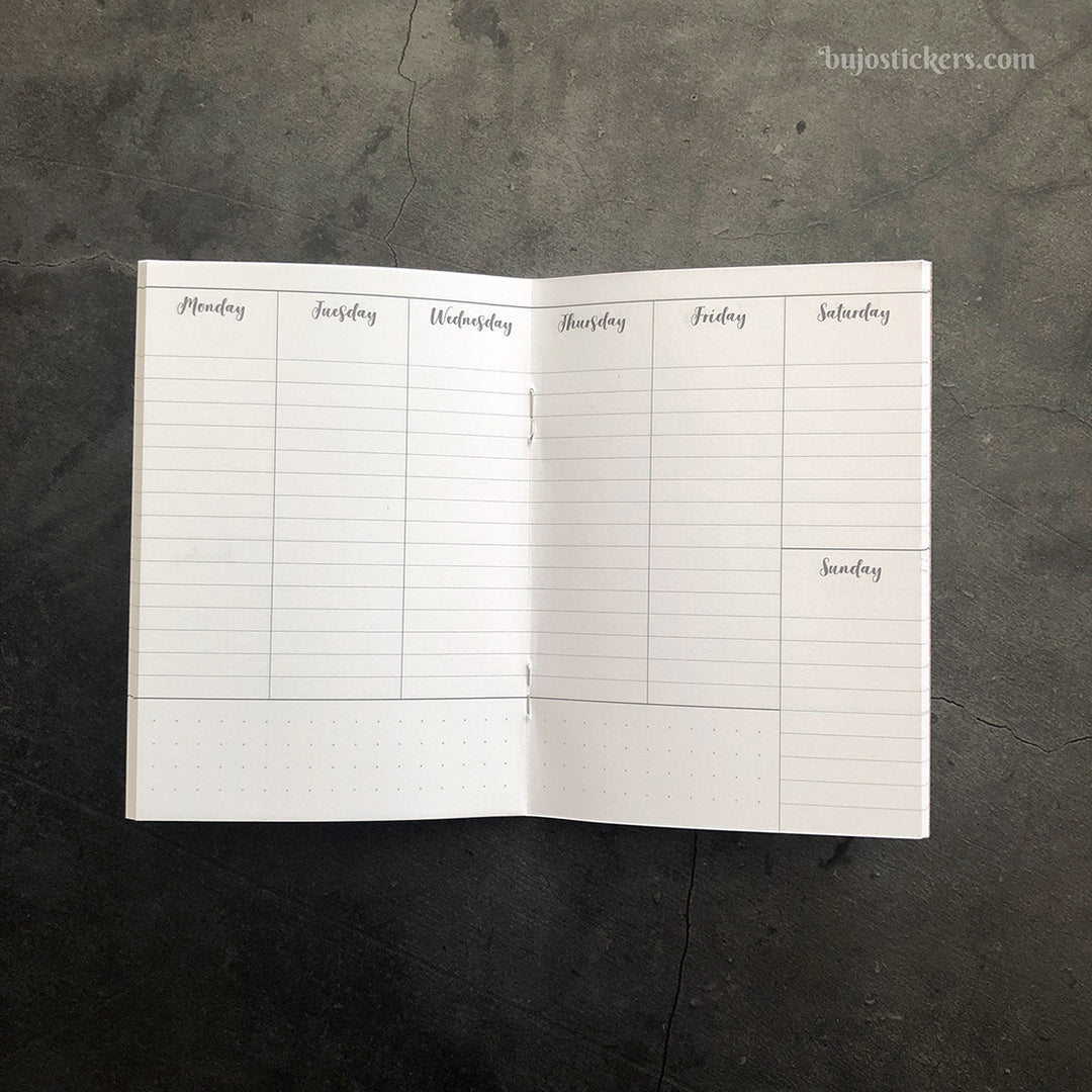 Traveler's Notebook Passport Vertical Weekly Calendar