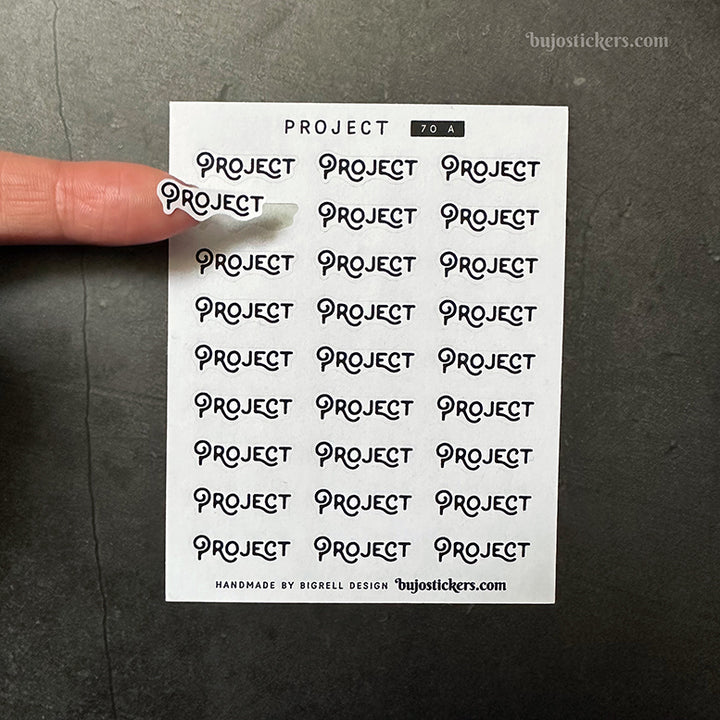 Project 70 • Heading stickers • 14 colour options