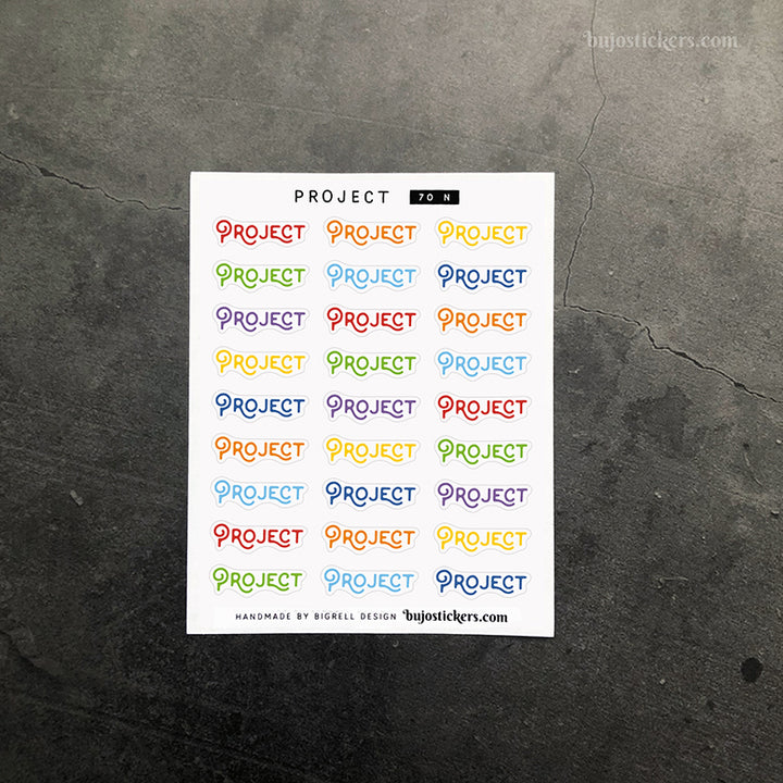 Project 70 • Heading stickers • 14 colour options