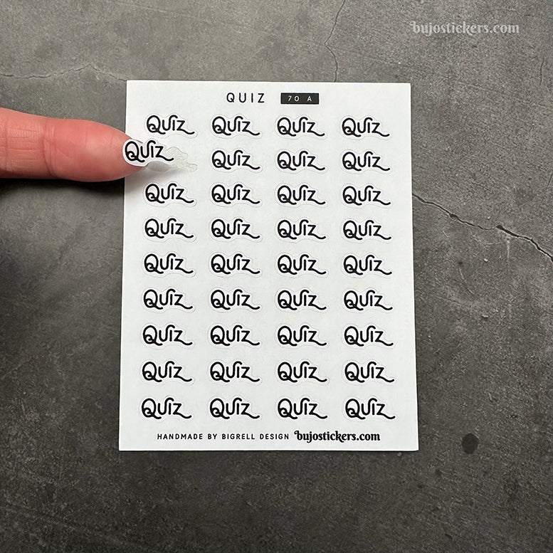 Quiz 70 • Heading stickers • 14 colour options