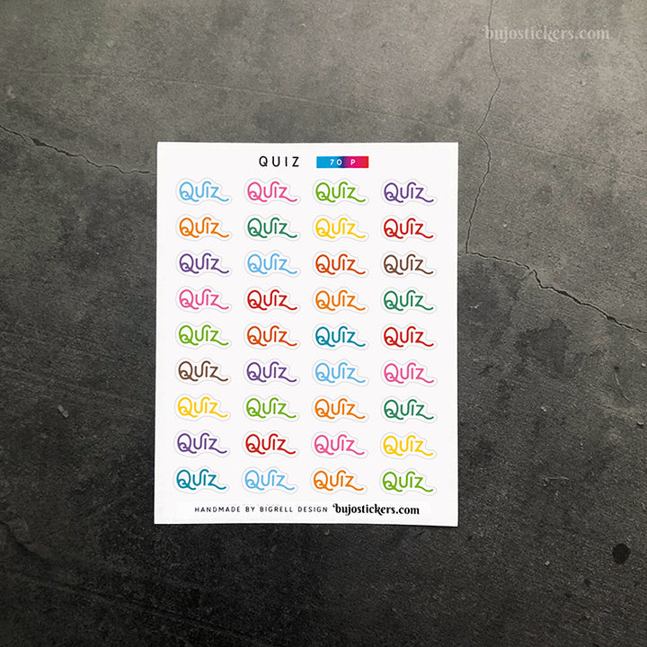 Quiz 70 • Heading stickers • 14 colour options