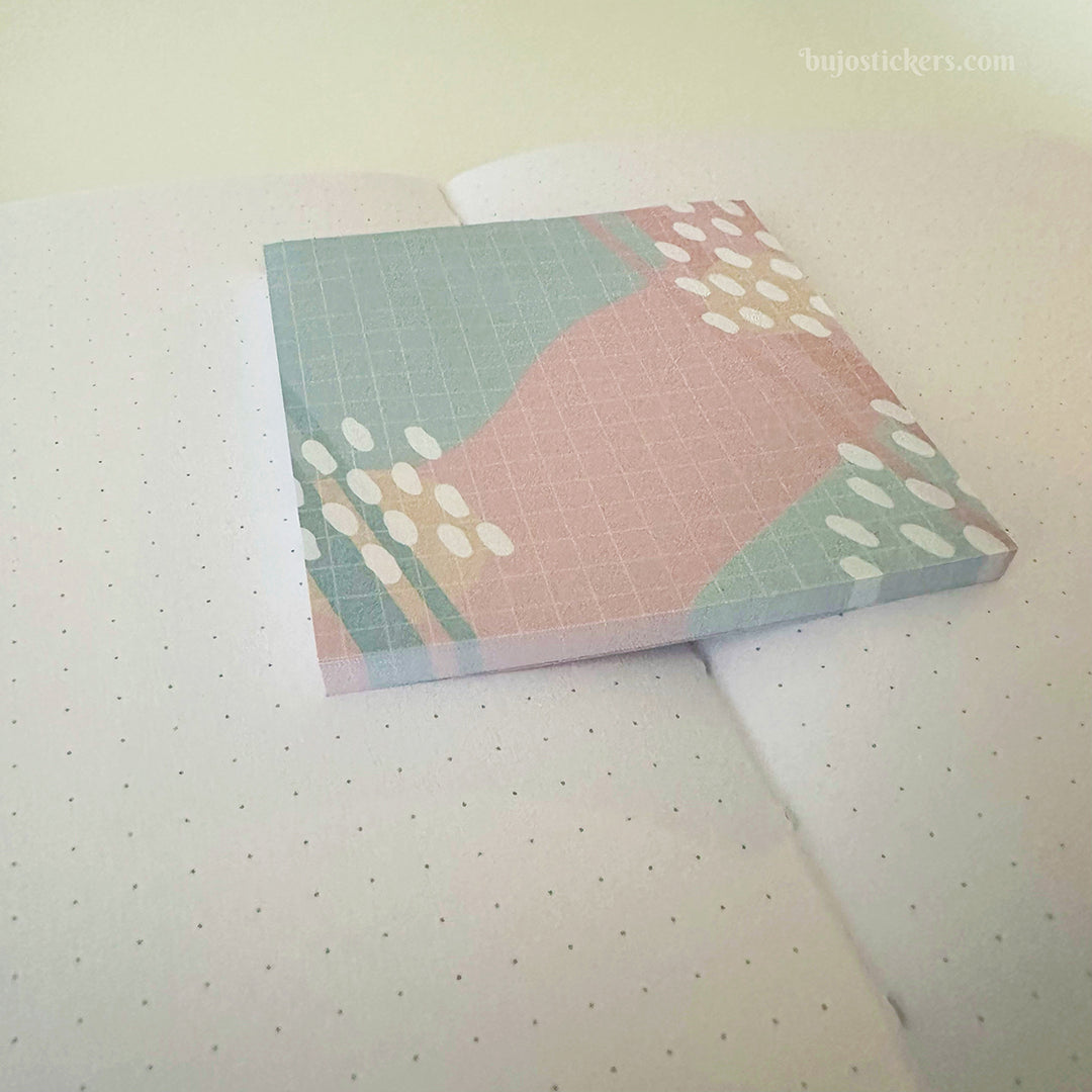Sticky Notes 12 • Blue and pink pattern