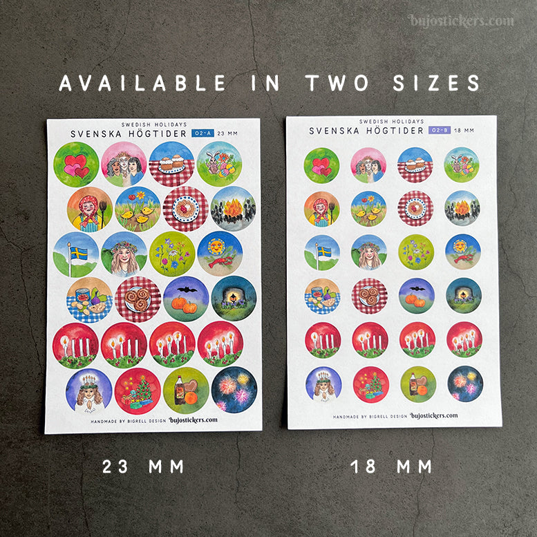 Svenska högtider 02-B • 18 mm • Swedish holidays