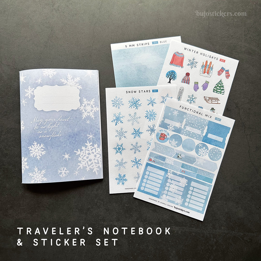 Traveler's Notebook – B6 size – Winter – All pages unique!