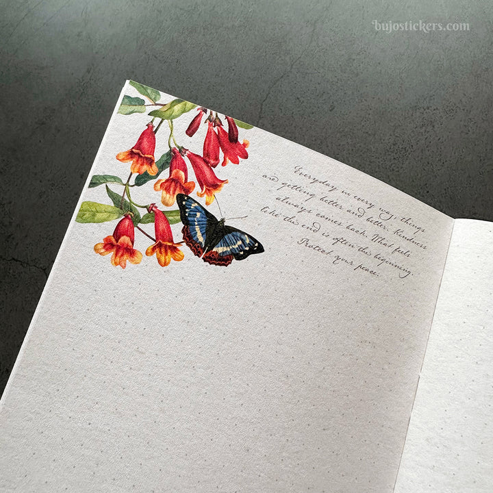 Traveler's Notebook – Regular size – Flora Vintage – All pages unique!