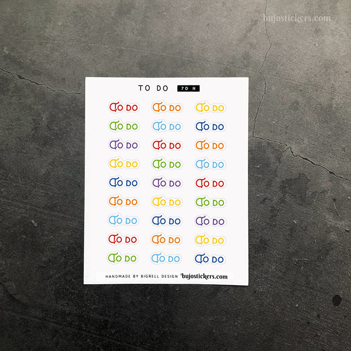 To do 70 • Heading stickers • 14 colour options