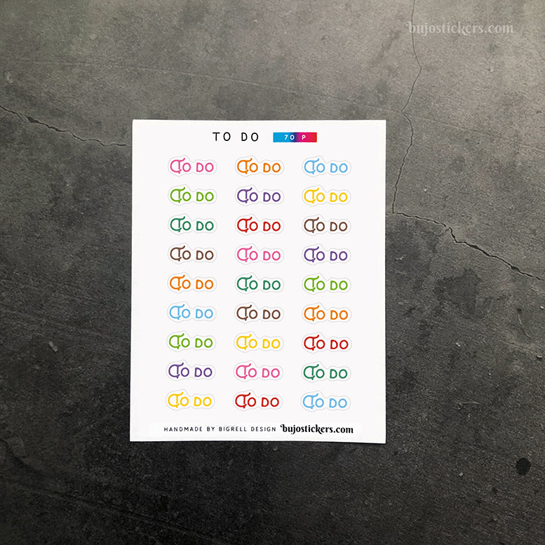 To do 70 • Heading stickers • 14 colour options
