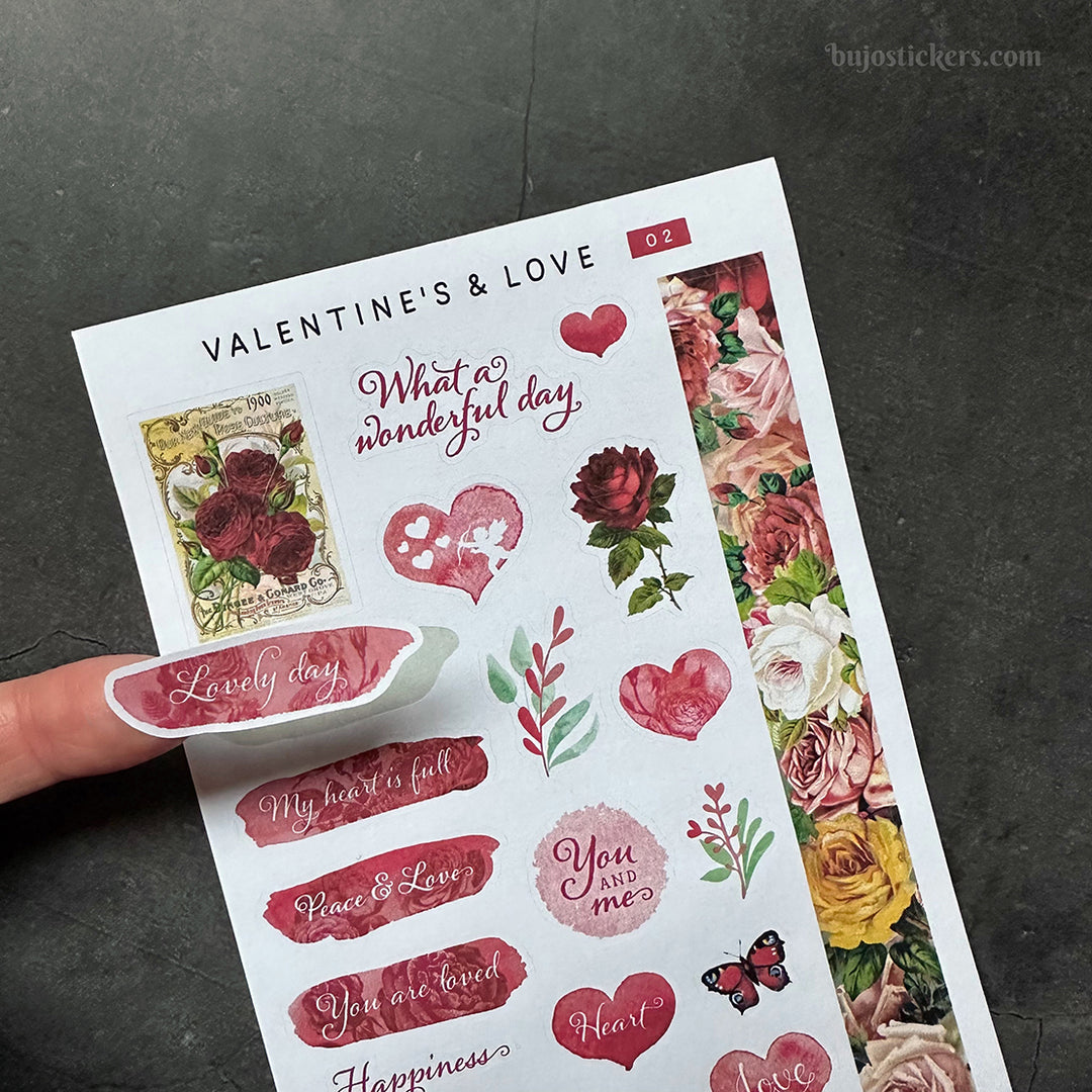 SET of 2 • Love phrases & Valentine's day