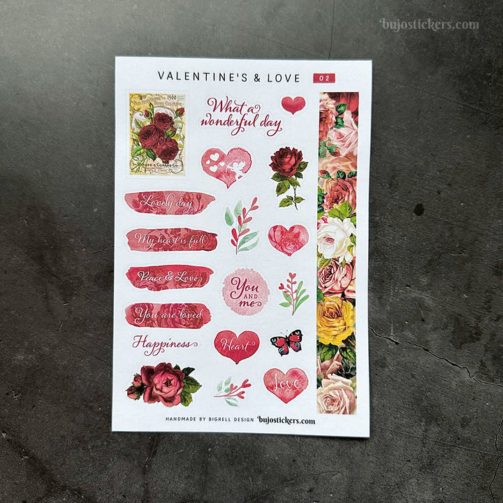 SET of 2 • Love phrases & Valentine's day