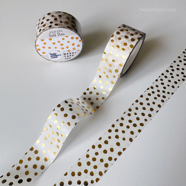 Washi tape 105 • Gold Dots large • 20 mm x 10 m