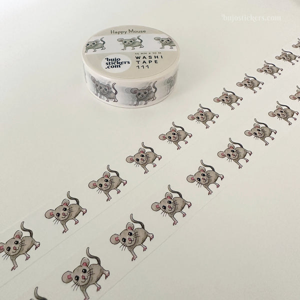 Washi tape 111 • Happy mouse • 15 mm x 10 m