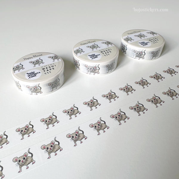 Washi tape 111 • Happy mouse • 15 mm x 10 m