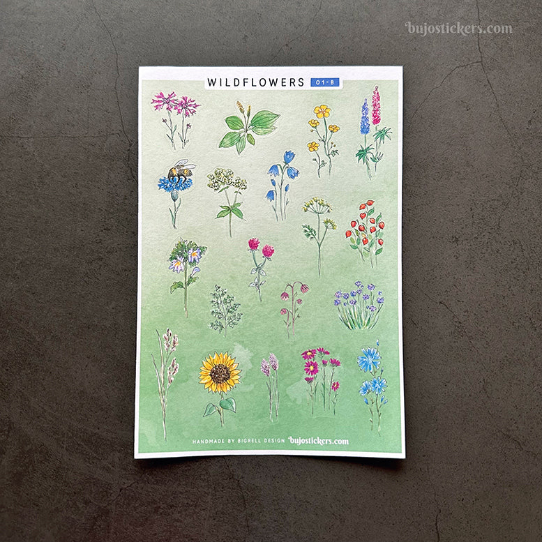 Decorative and functional sticker SET • Wildflower Green