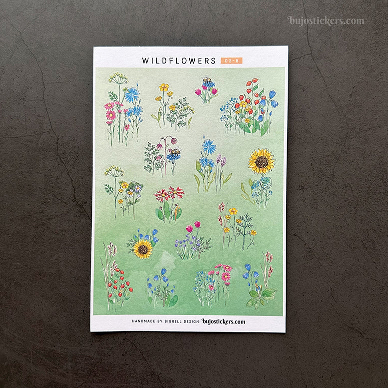 Decorative and functional sticker SET • Wildflower Green