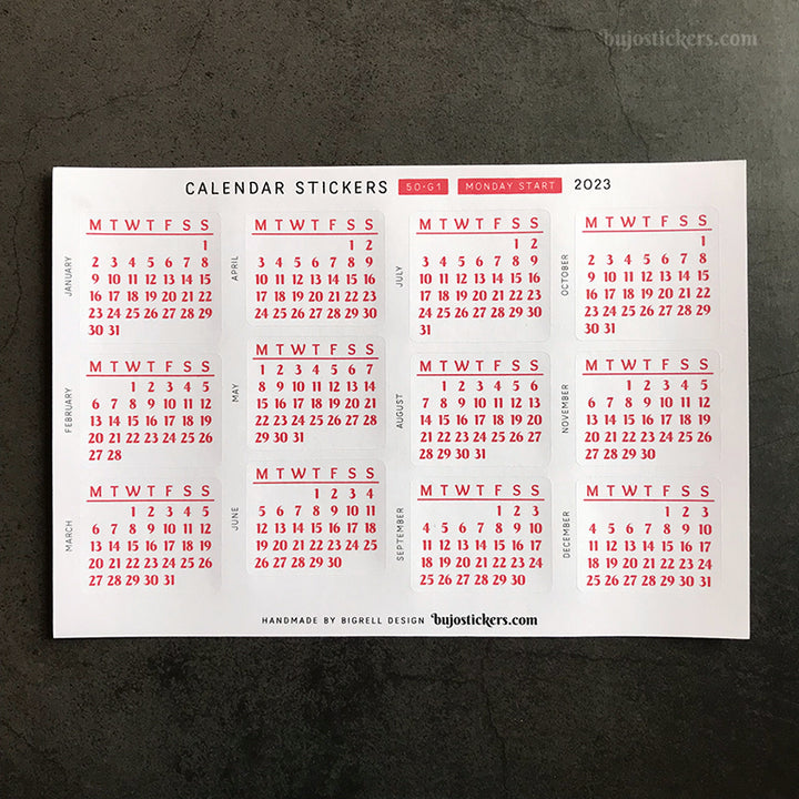 Månadskalender 50 • 29 colour options • Swedish calendar